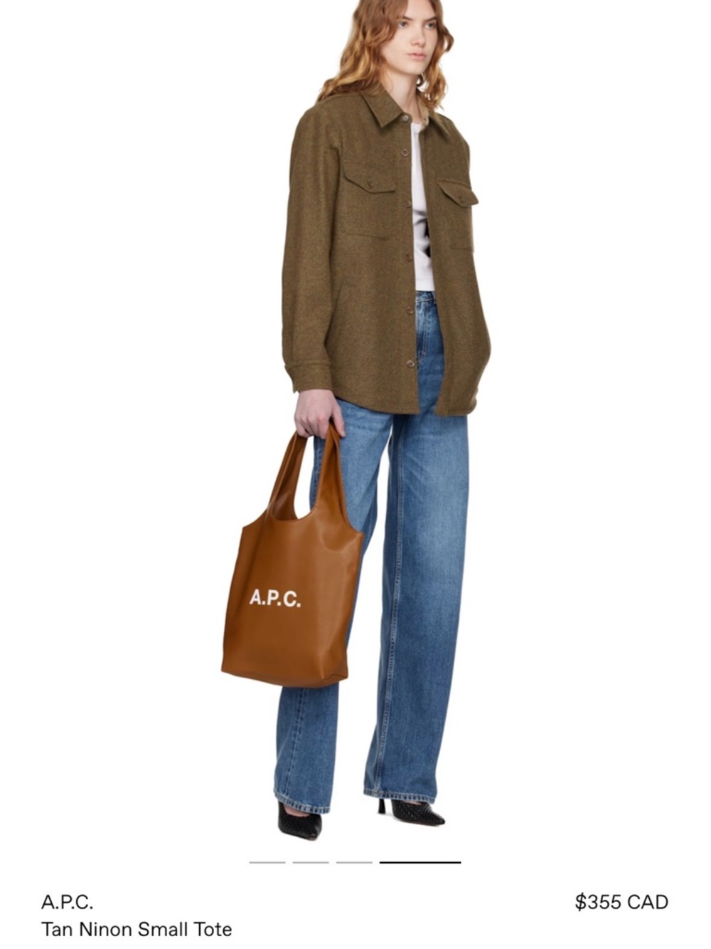 2. A.P.C. 355$ retail Brown Small Tote Bag (as is)